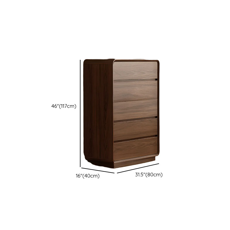 Cocoa Retro Rubberwood Semainier for Sleeping Quarters with 6 Drawers Horizontal - image 18