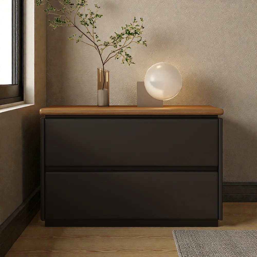 Modish 2 Tiers Drawer Storage Bedside Table with Laminate Countertop - image 34
