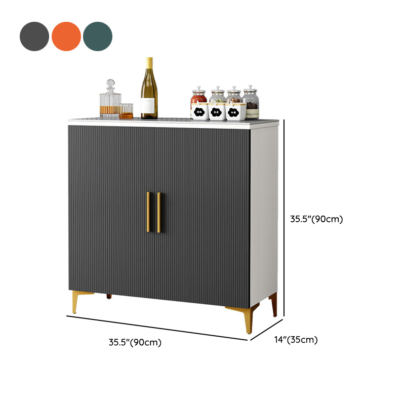 Wood Sideboard/Credenza 35 Inches Wide Glam Style, No Drawers, 2-Door Cabinet - image 20