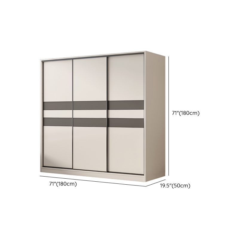 Chalk Nordic Timber Wardrobe with 3 Drawers, Self-supporting Design, Soft Close Door, and Clothing Rod - image 15