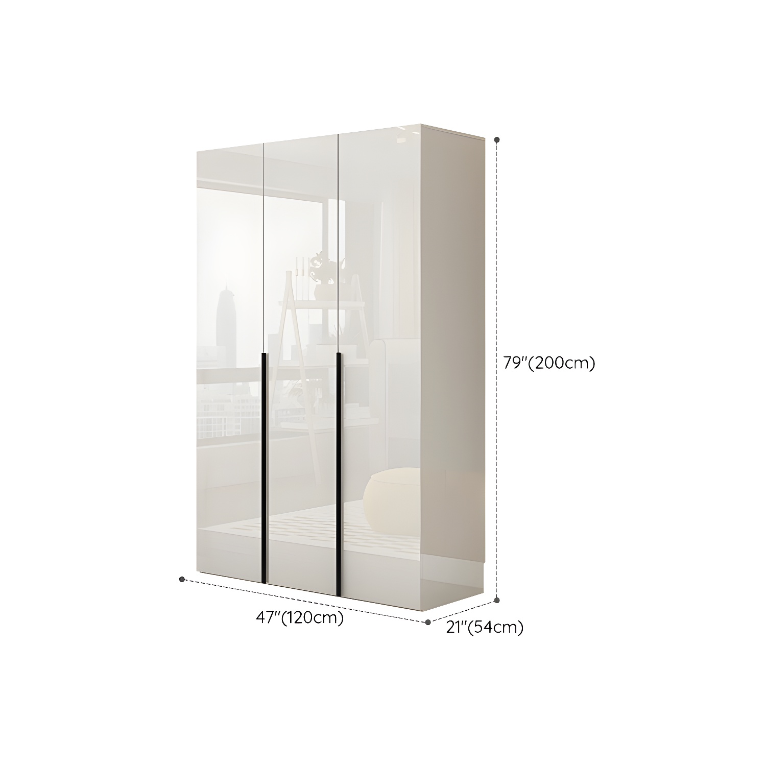 Solid Wood White Wardrobe Armoire with Drawers, Clothing Rod, and Shelves - image 12