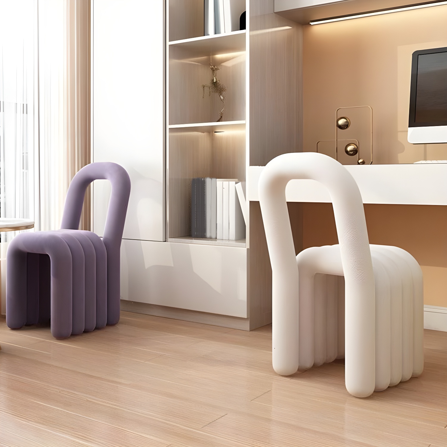Modern Style Upholstered Armless Dining Chairs for Dining Room - image 22