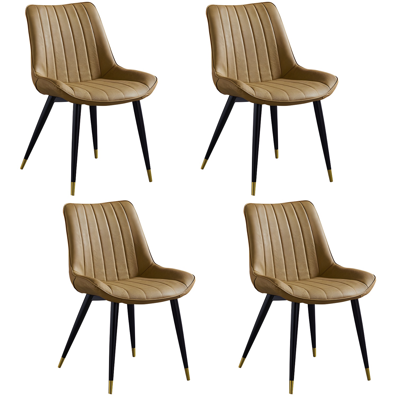 Scandinavian Leather Restaurant Side Chair Matte Finish Parsons Dining Chair - image 11