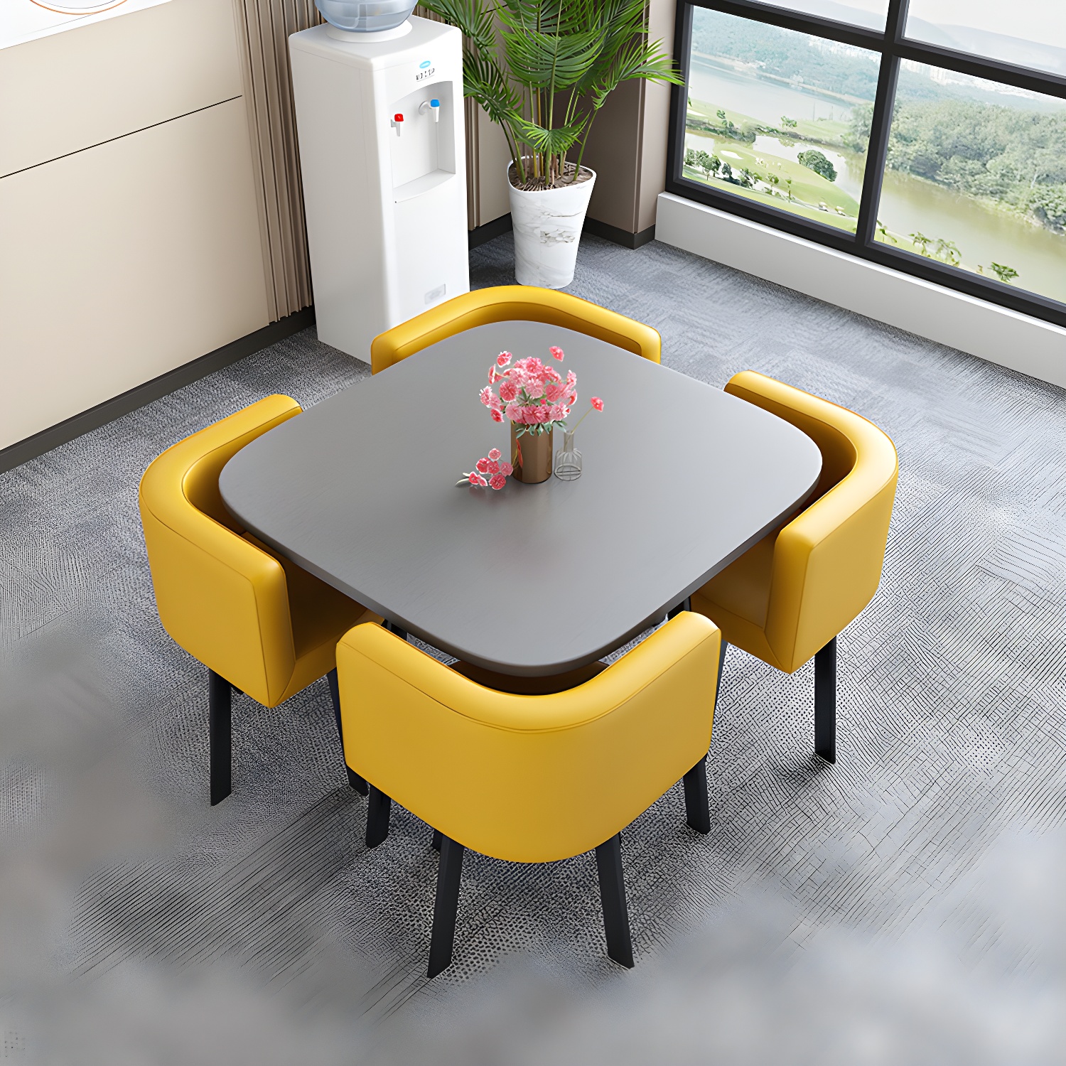 Modern Wood Dining Table Set 5 Pieces Dining Set for Home Use - image 20