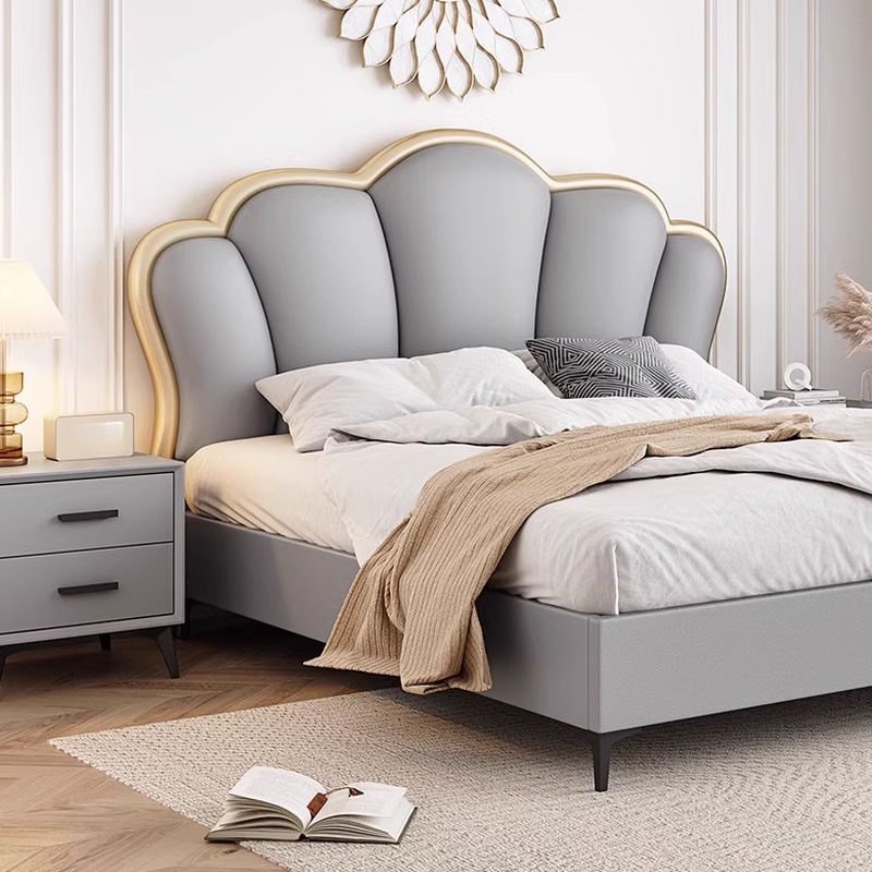 Modish No Distressing Timber Panel Headboard for King/Queen/Full Bed with Sponge Upholstery, Free-standing Installation, and Standard Height - image 10