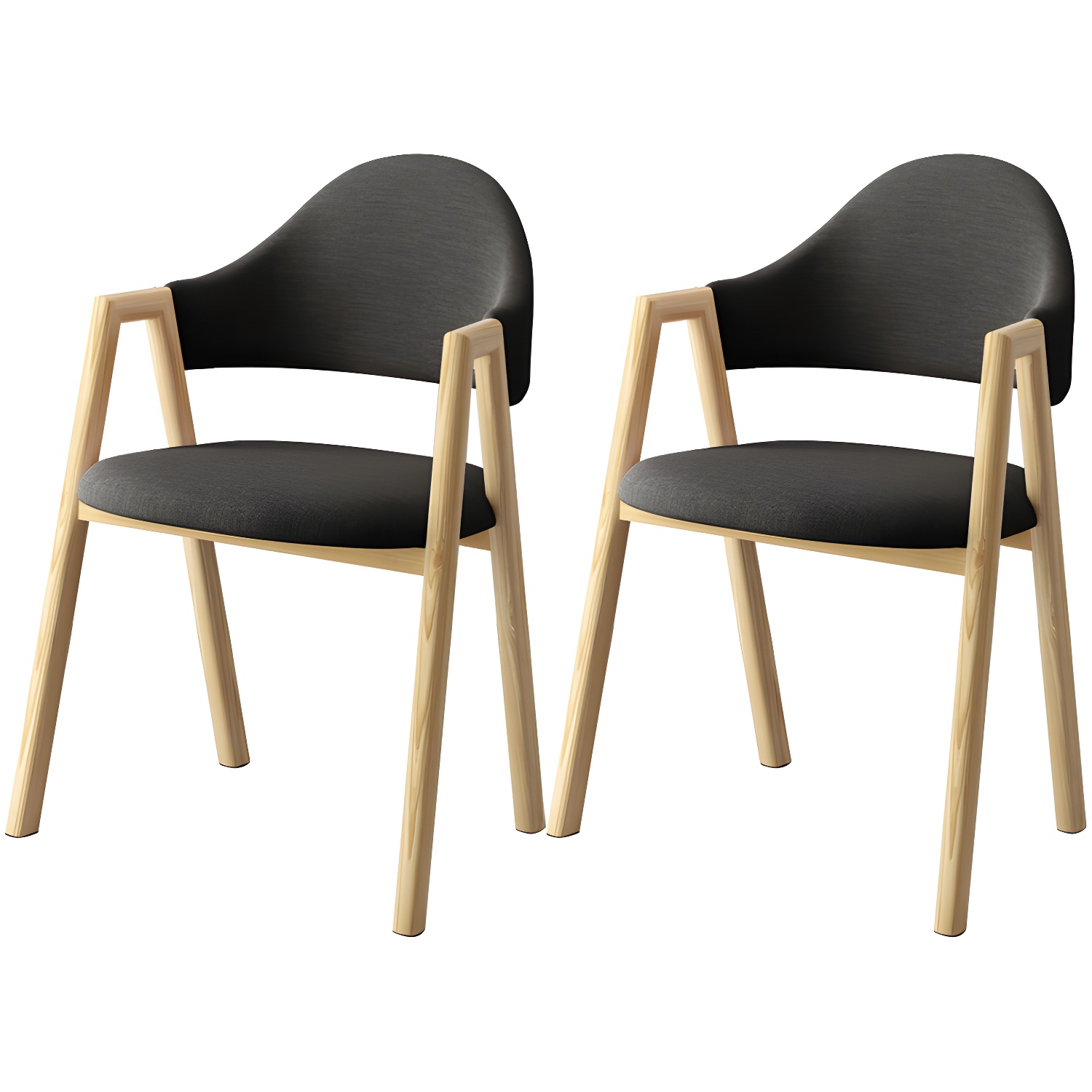 Scandinavian Study Room Metal Arm Chair Colorful Open Dining Chair with Natural Legs