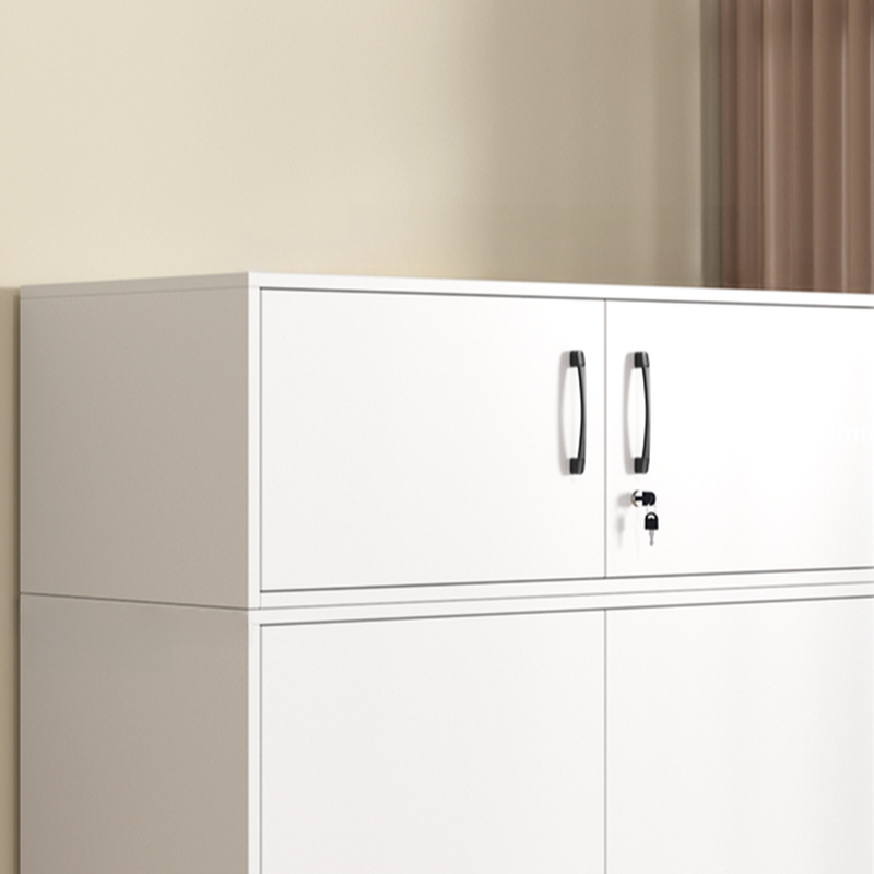 White Modish Steel Independent Armoire Cabinet with Adaptable Shelf, Soft Close Door, and Clothing Rod - image 9