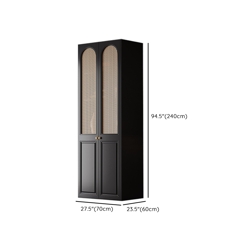 Modish Wood Independent Wardrobe Armoire with Compartments, Soft Close Door, and Interior Shelves - image 24