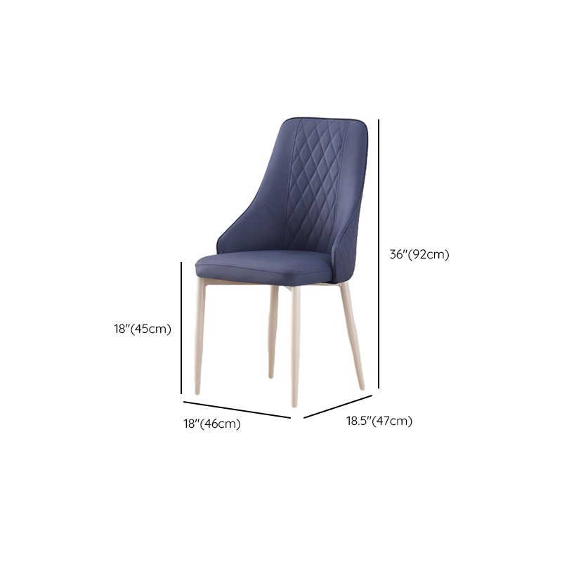 Lavish/Contemporary Upholstered Side Chair with Parsons Back Style and Metal Legs - image 15