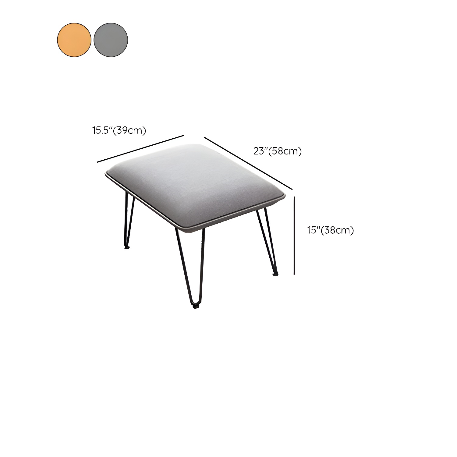 Modern Glider Chair Pure Color Metal Dark Legs Rocking Chair with Ottoman - image 22