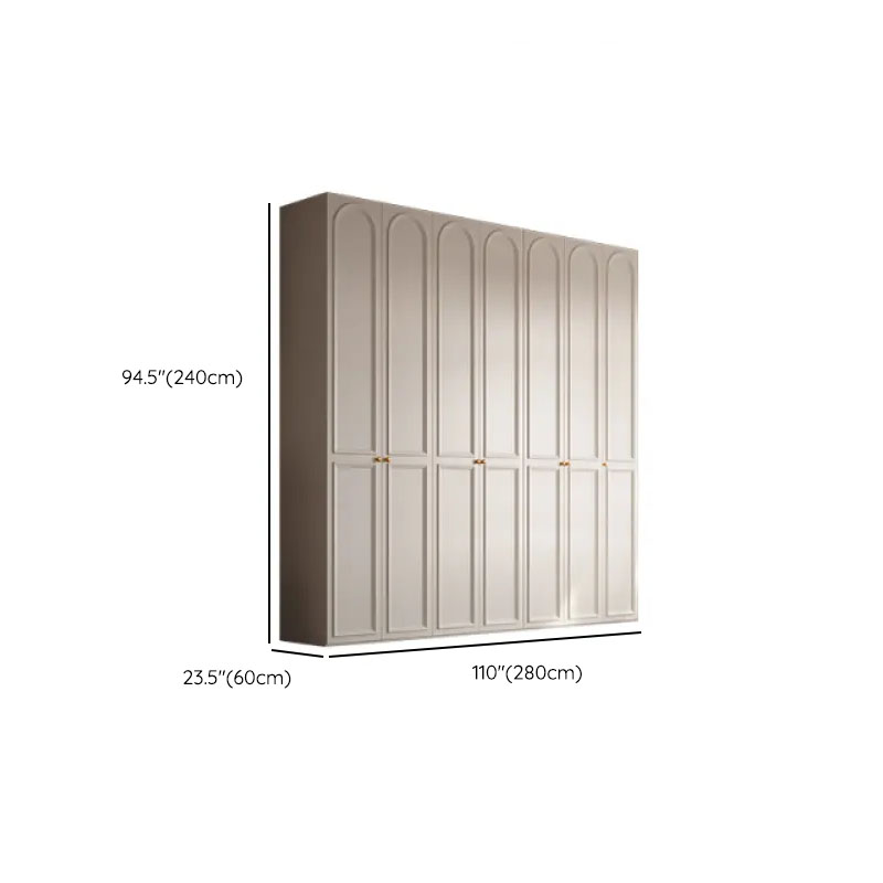 White Casual Wood Independent Armoire Cabinet with Soft Close Drawer, Soft Close Door, and Interior Shelves - image 24