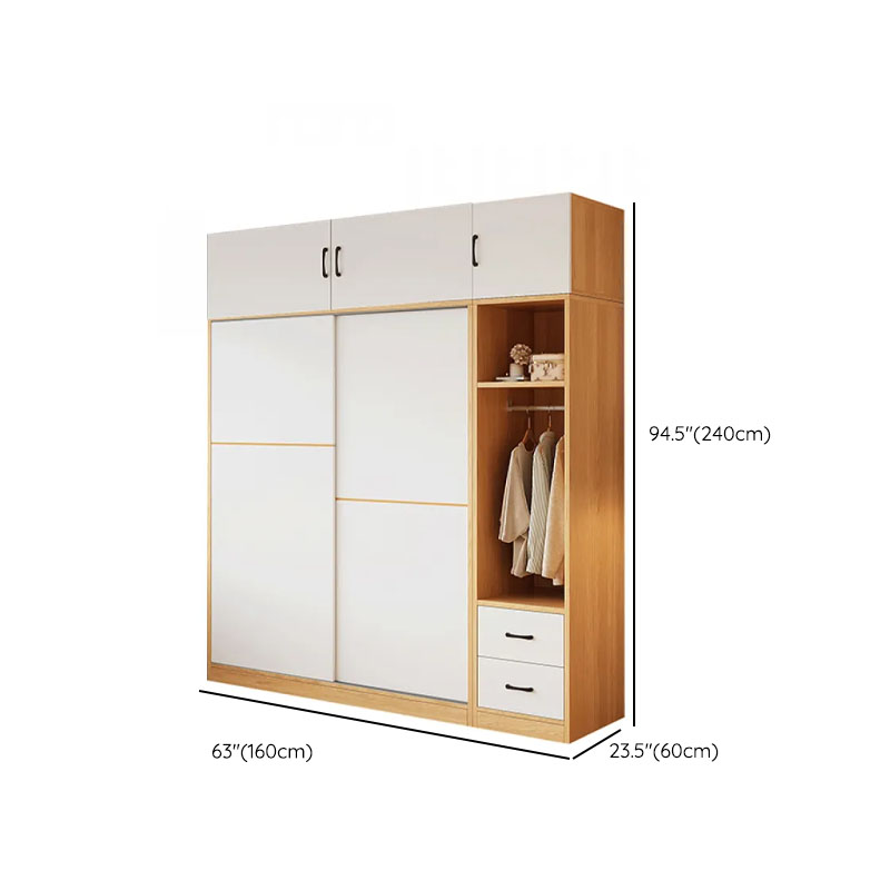 White Modish Wooden Independent Armoire Cabinet with Soft Close Drawer, Soft Close Door, and Interior Shelves - image 16