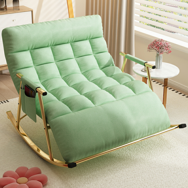 Stylish and Modern Upholstered Rocking Chair for Home Decor - Comfortable Seating with Track Arms - image 4