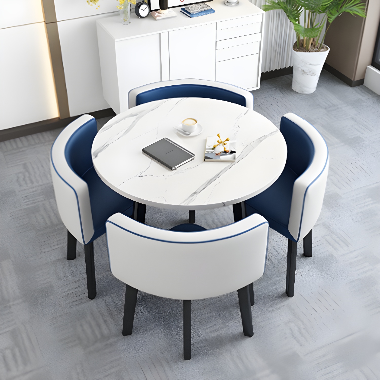 Modern Wood Dining Table Set 5 Pieces Dining Set for Home Use - image 6