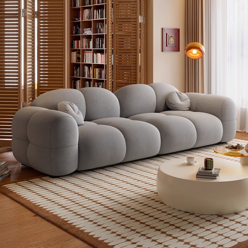 Versatile Grey/Blush/Amber Flannel Standard Sofa/Loveseat with Arm and Concealed Support - image 3