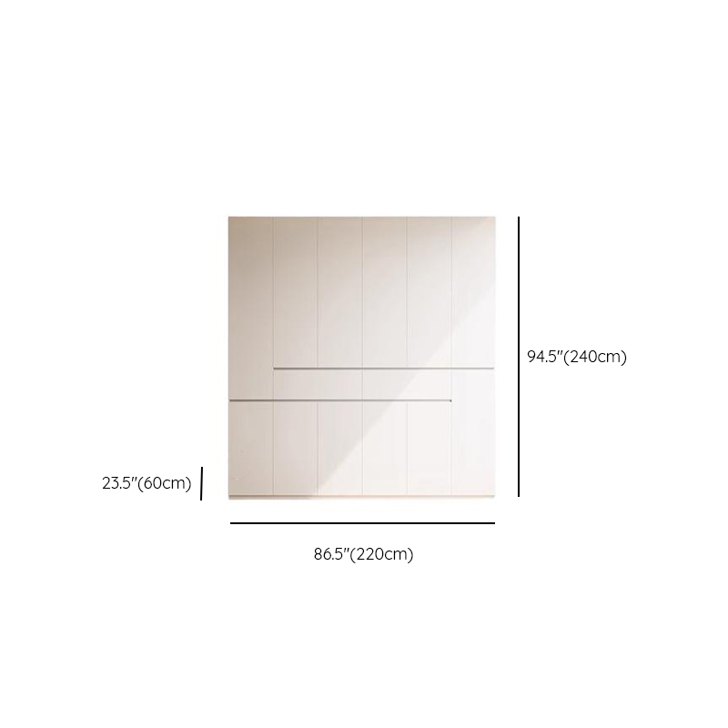 Chalk Minimalist Wood Cabinet Armoire with Soft Close Drawer and Door, Interior Shelves, and Clothing Rod - image 27