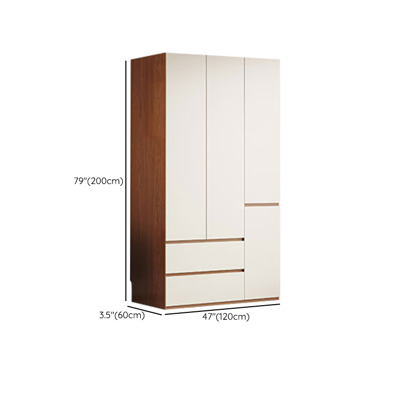 White Modish Manufactured Wood Armoire Cabinet with Soft Close Drawer, Soft Close Door, Interior Shelves, and Clothing Rod - image 6