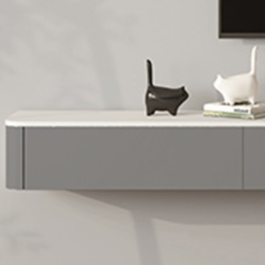 Contemporary Rectangular Wall Mounted TV Stand with Door Living Room - image 6