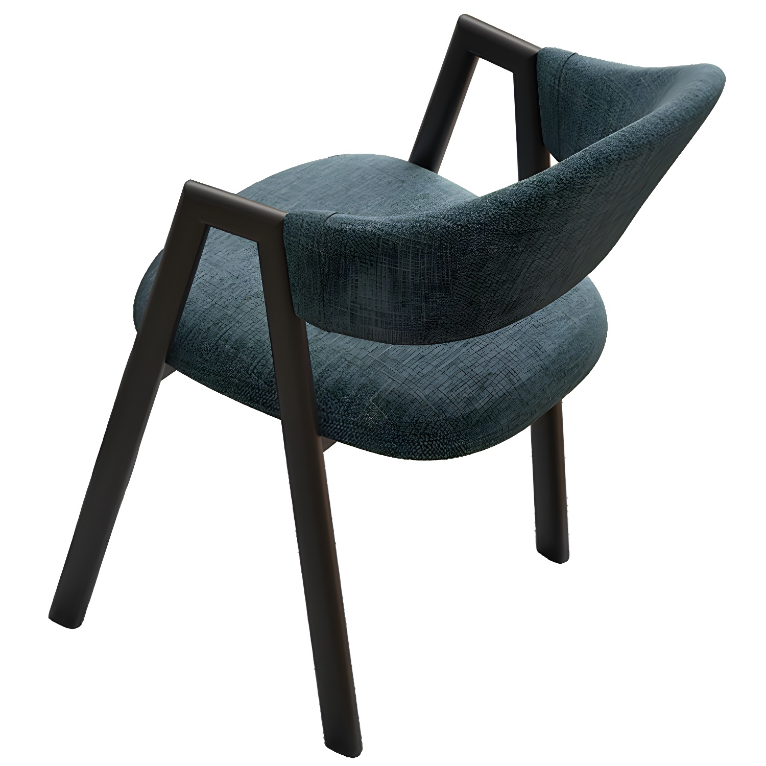 Modern Style Iron Arm Chair Open Back Dining Side Chair with Upholstered - image 4
