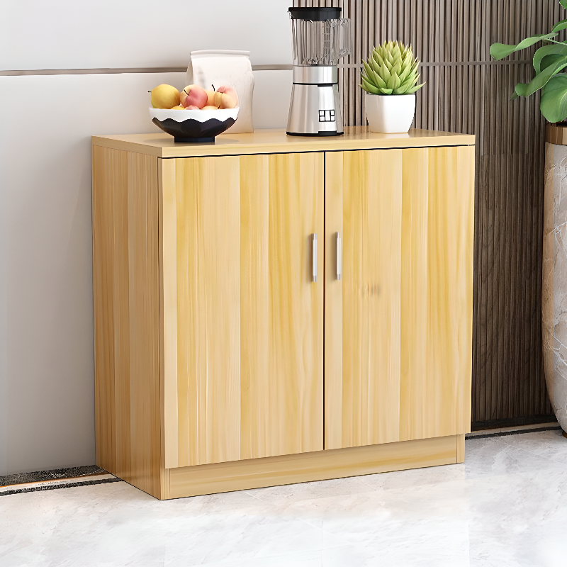 1 Exterior Shelf Modish Independent Midnight Black/Chalk Engineered Wood Utility Cabinet with Handle Bars & Cupboard - image 5