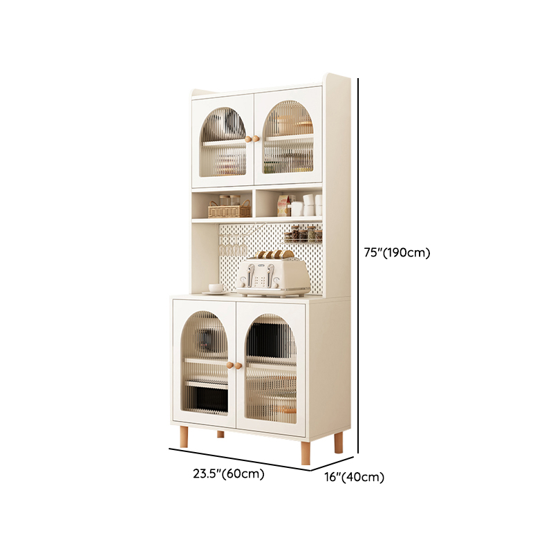 Scandinavian Wood Sideboard Cabinet with Adjustable Shelves and Glass Doors - 40cm Width - image 27