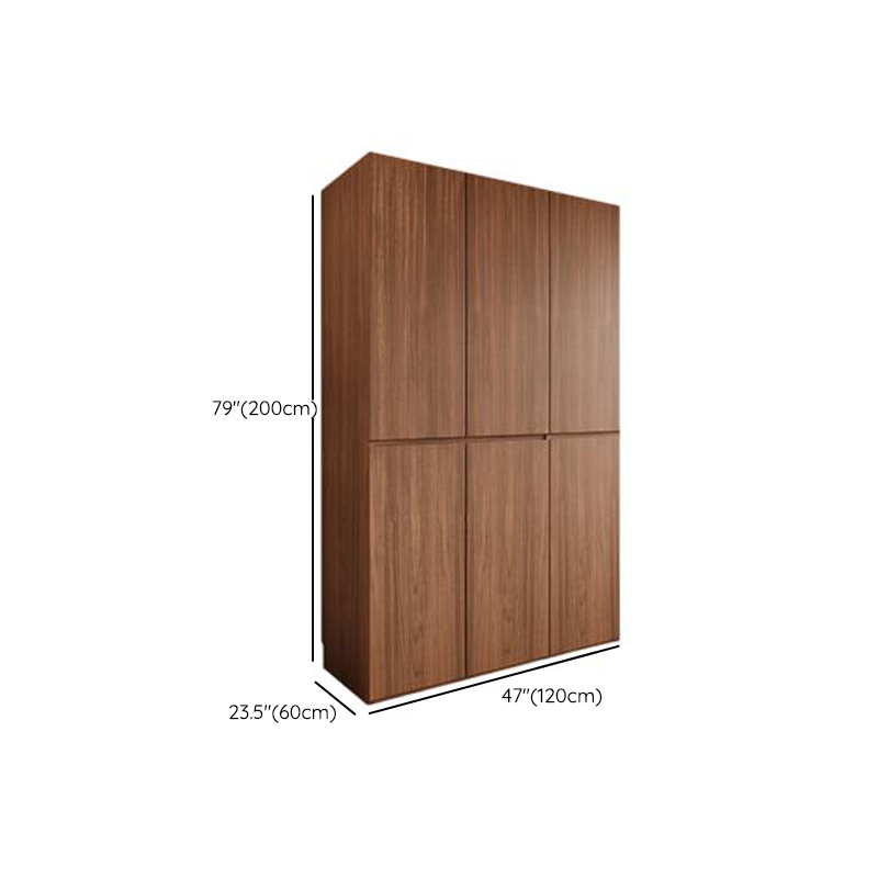 Cocoa Minimalist Natural Wood Wardrobe Closet with Soft Close Door, Interior Shelves, and Clothing Rod - image 7