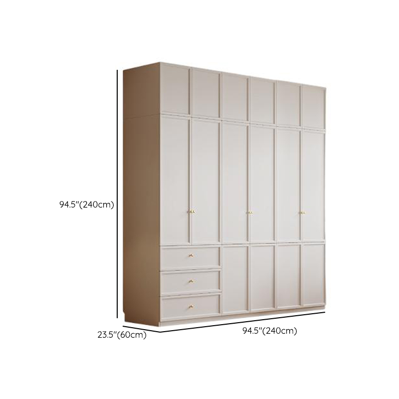 Casual Wooden Independent Armoire Cabinet with 3-Drawer, Interior Shelves, and Hanging Rod - image 23