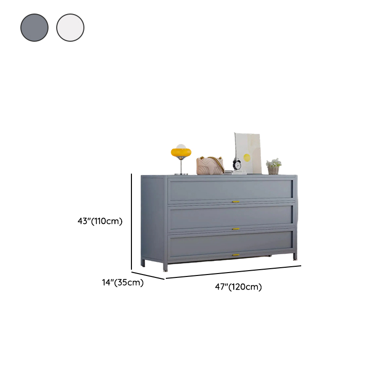 Casual Iron Desk Combo Dresser with Multiple Cabinets and Interior Shelves Options - image 14