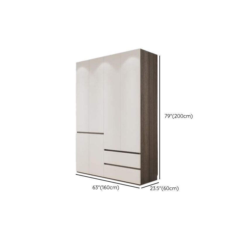 White Modish Wooden Independent Armoire Cabinet with Soft Close Drawer, Soft Close Door, and Interior Shelves - image 12