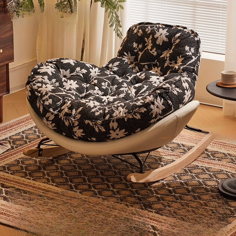 Simple Scratch-tolerant Upholstered Porch Rocker: Padded - image 8