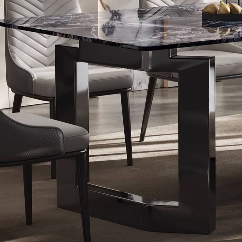 Dining Table Set with Marble Slab Top for 6 People/4 People in Multicolor - image 9