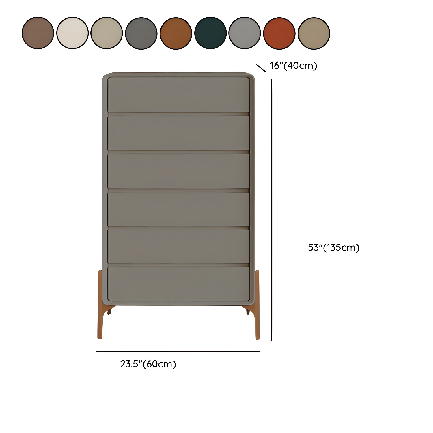 Modern Oak Wood And Leather Exterior Bachelor Chest with Soft-Close Drawers - Vertical Orientation - image 22