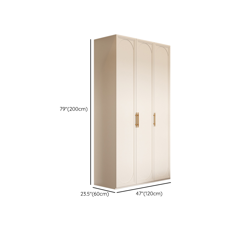 White Minimalist Laminate Wardrobe Closet with Compartments, Soft Close Door, Interior Shelves, and Clothing Rod - image 7