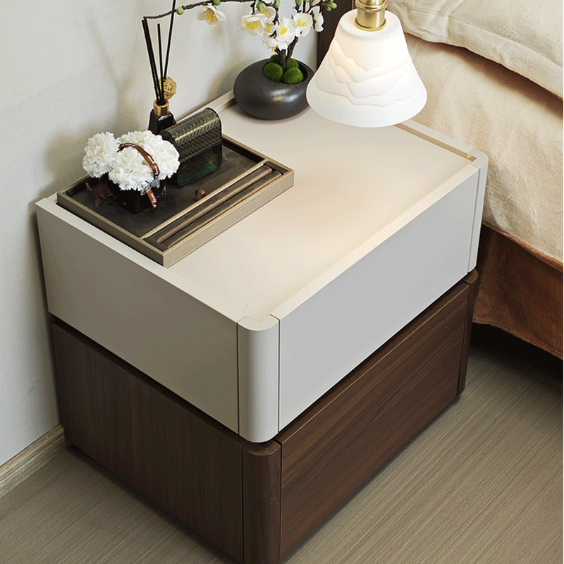 Modish Nightstand With Drawer Organization Featuring 2 Drawers and Composite Wood Countertop - image 11