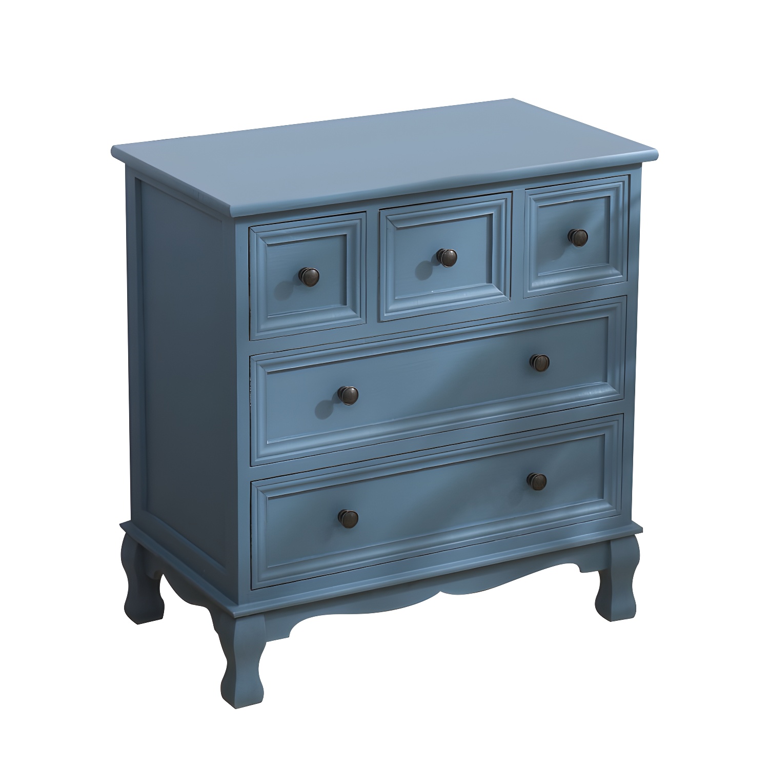 Vintage Solid Wood Dresser 14" W Vertical Storage Chest with Drawers - image 2