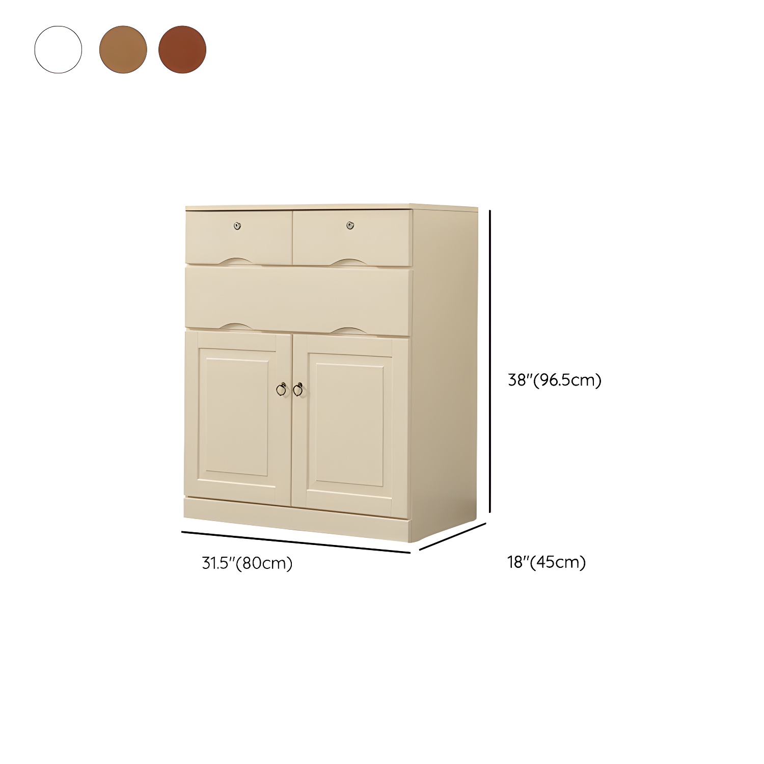 Modern Solid Wood Combo Dresser with Shelves, Drawers, and Cabinet Storage - image 14