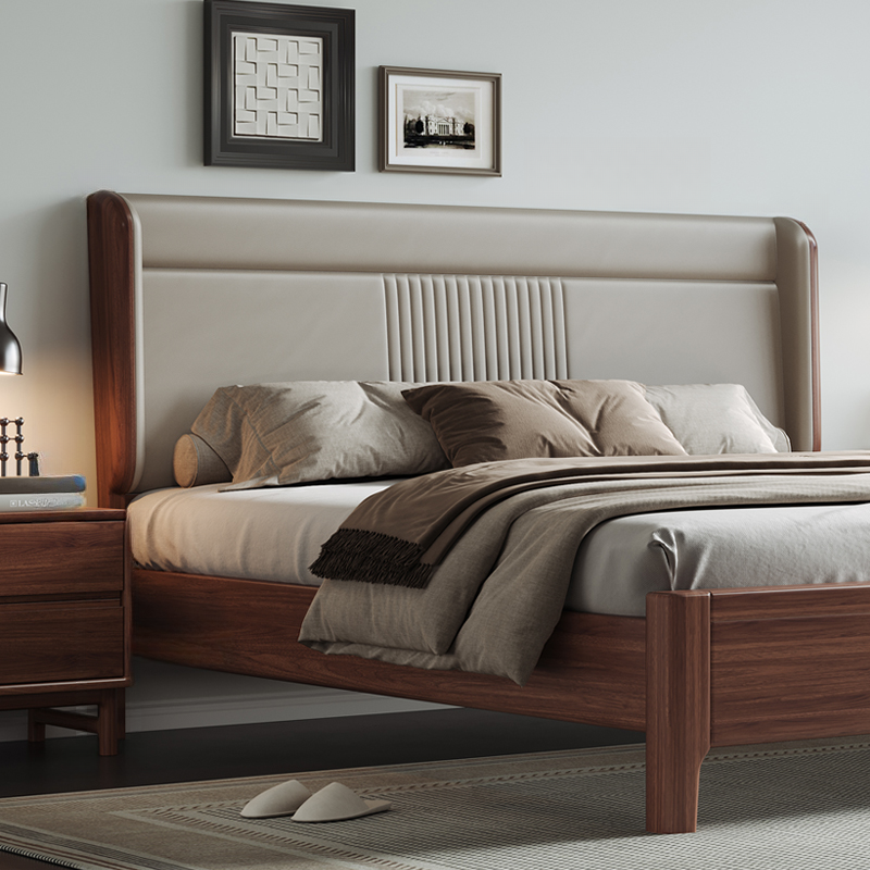 Standard（36-55“） Free-standing Standard Rectangle Wood Panel with Sponge Cushion for Full(54"W x 75"L) Bed, No Distressing