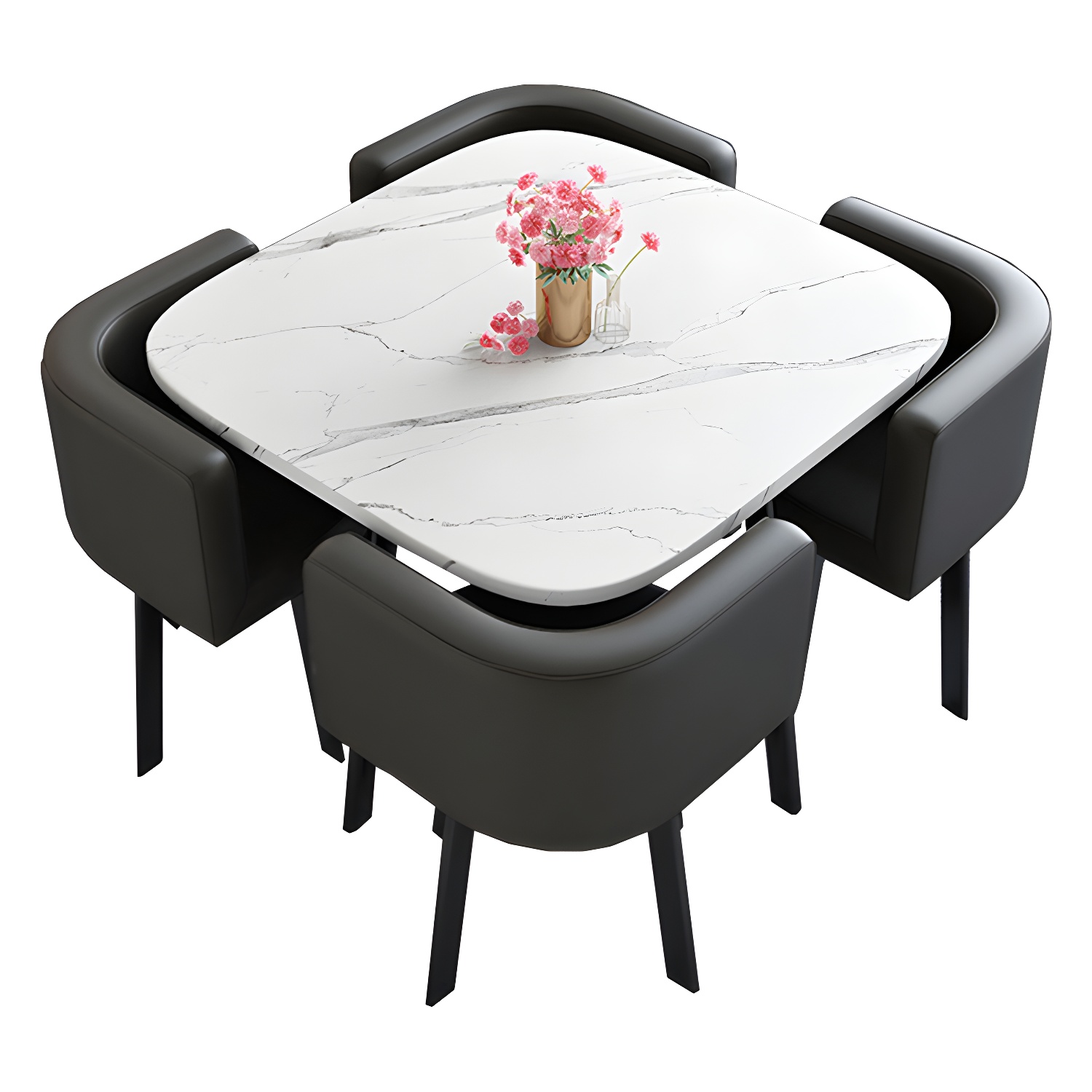 Modern Wood Dining Table Set 5 Pieces Dining Set for Home Use - image 26