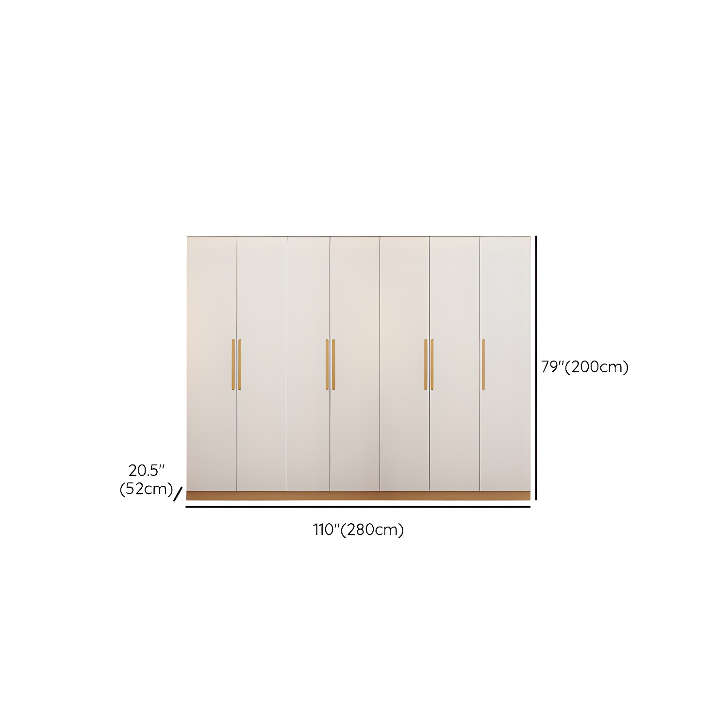 Contemporary Style Wardrobe Wooden Bedroom Closet with Hinged Door - image 22