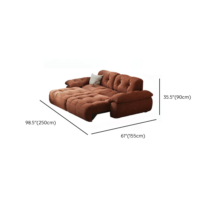 Standard/Single Sofa in Soft-pile Fabric, Amber Color with 1 Pillow - image 12