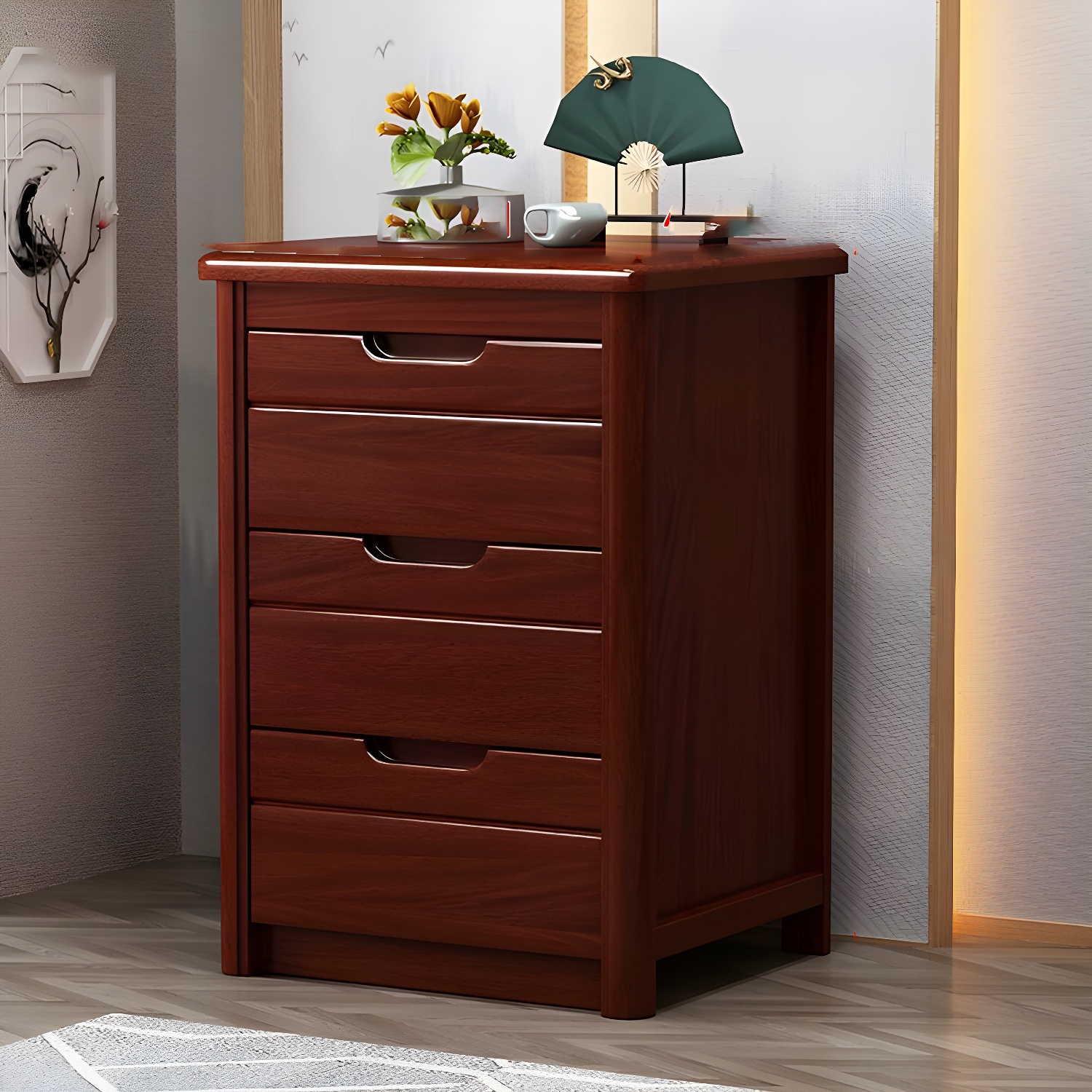 Traditional Wood Dresser with Drawers - Narrow Vertical Design - 40cm Width - Self Close Glides - image 4