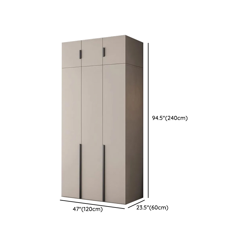 Light Gray Trendy Detached Armoire Cabinet with Soft Close Door, Interior Shelves, and Hanging Rod - image 21
