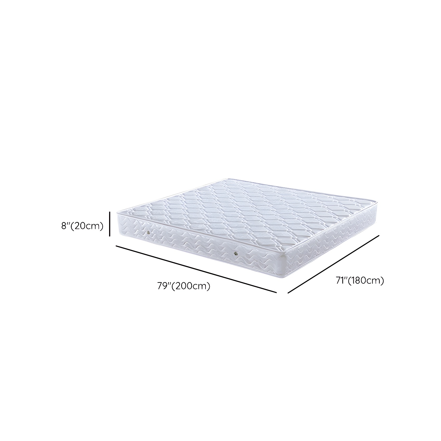 Scandinavian Solid Wood Platform Bed 9.8" H Bed Frame with Mattress - image 17