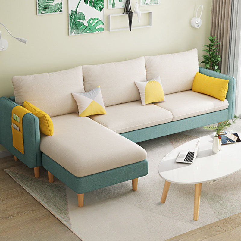 Modern Simple Style L-Shape Natural Wood Reversible Corner Sectional for Living Space - image 15