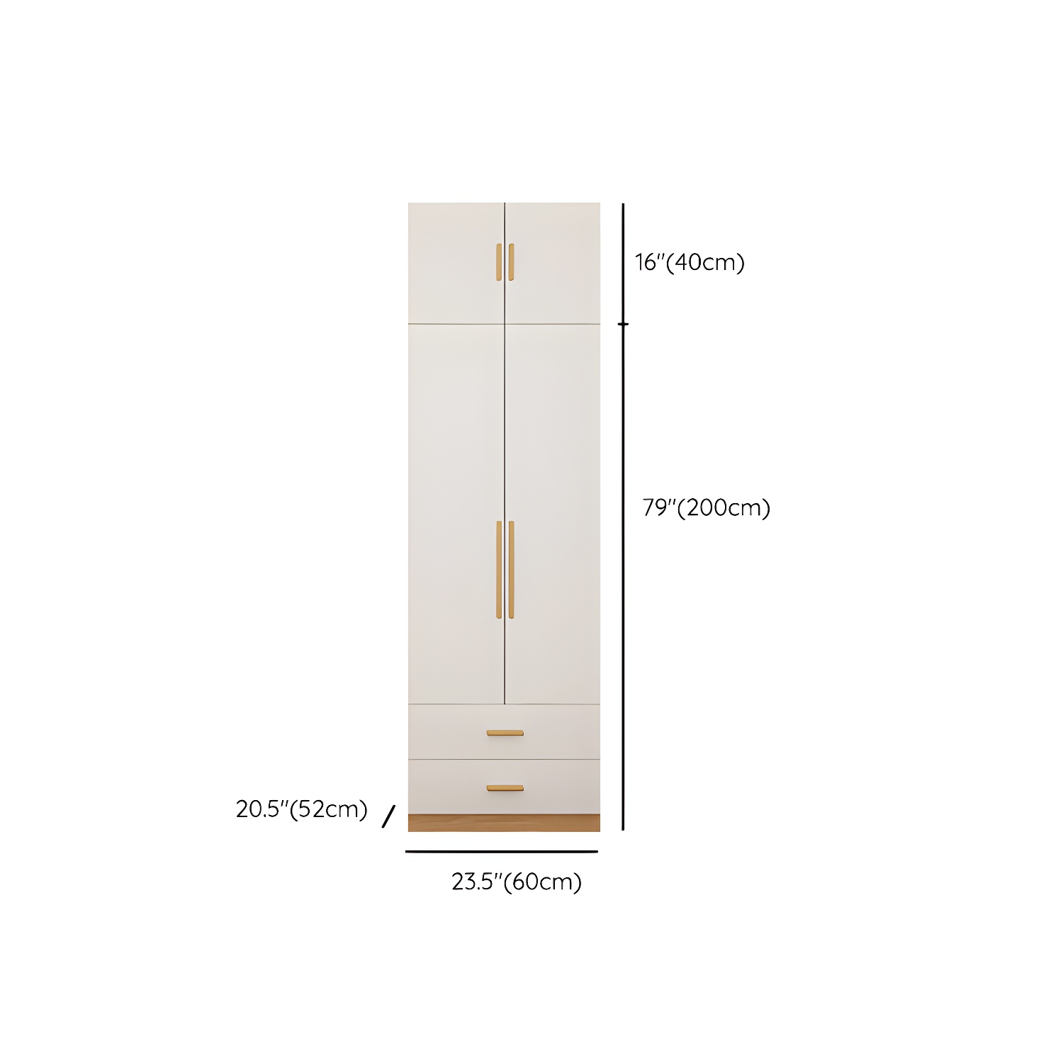 Contemporary Style Wardrobe Wooden Bedroom Closet with Hinged Door - image 36