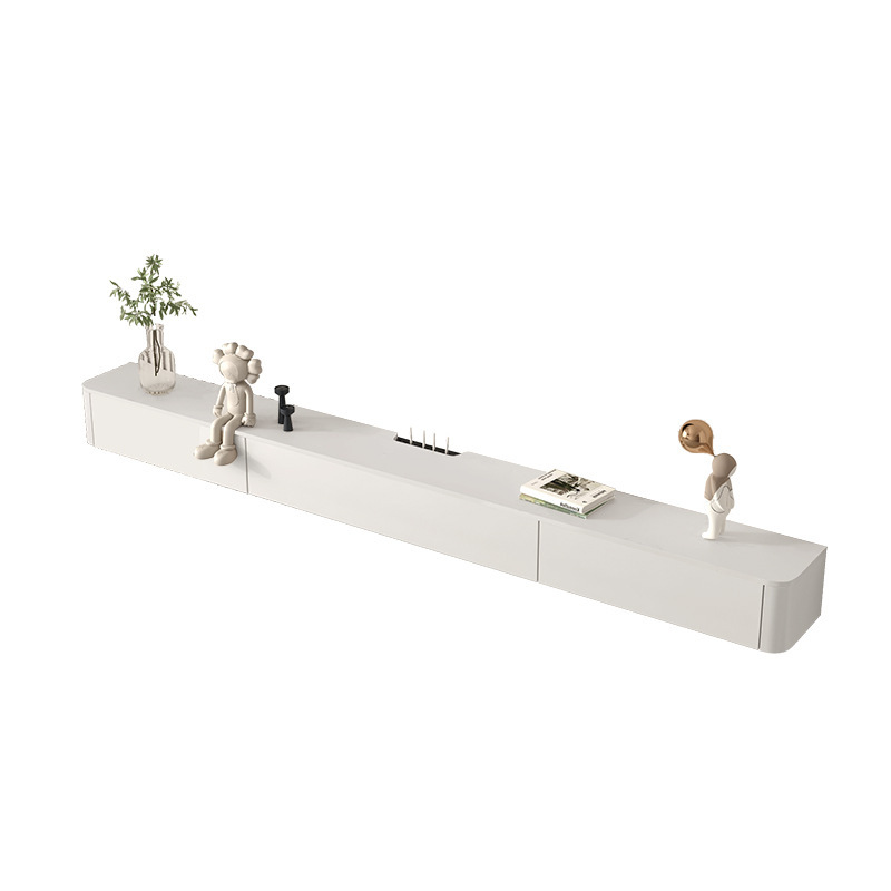 Contemporary Rectangular Wall Mounted TV Stand with Door Living Room - image 12