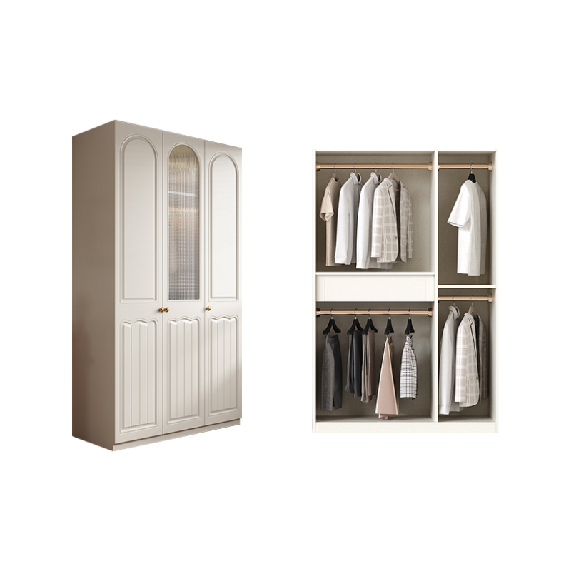 Modern Laminate Standalone Almirah with Compartments, Soft Close Door, and Interior Shelves