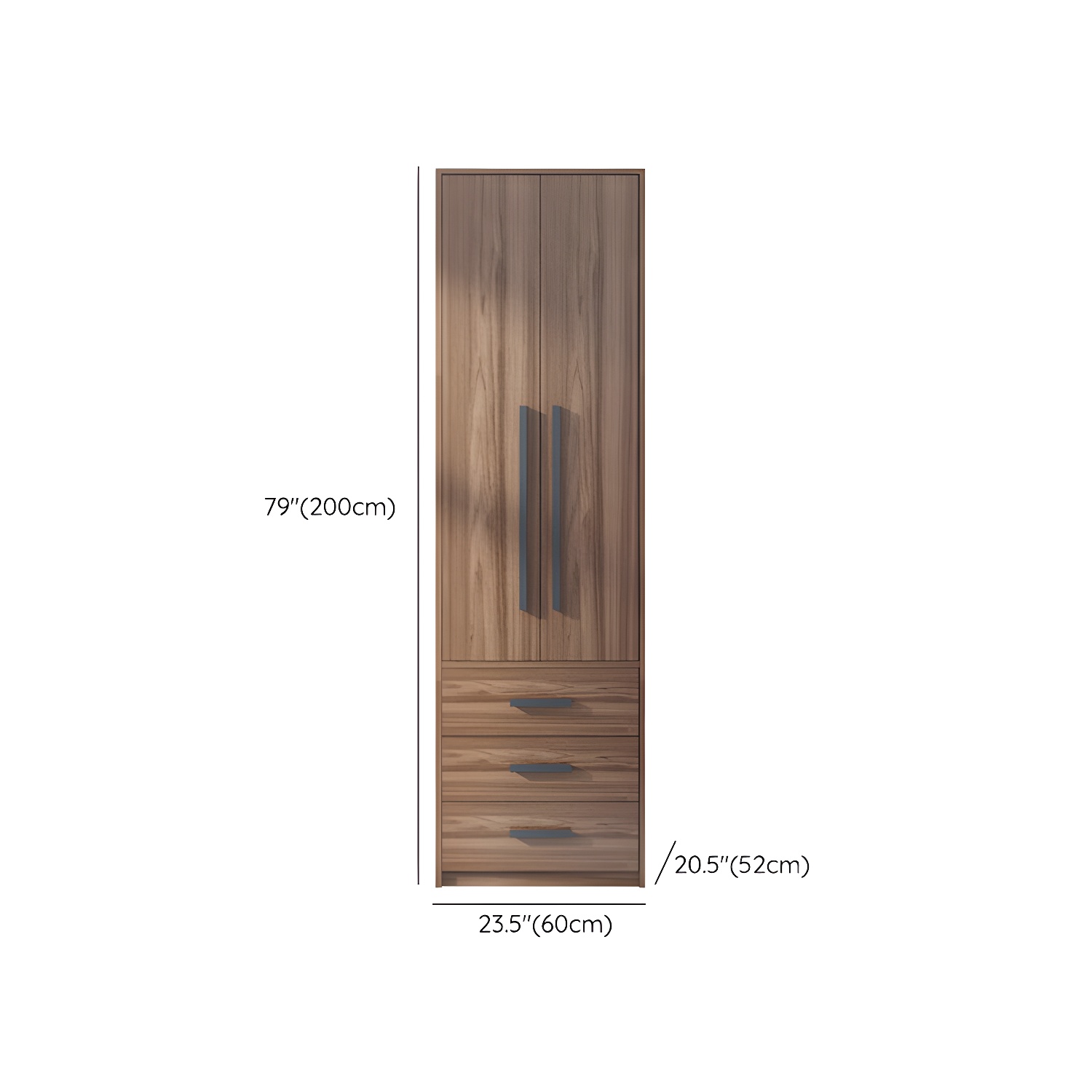 Contemporary Wardrobe Armoire Engineered Wood Wardrobe Closet - image 17