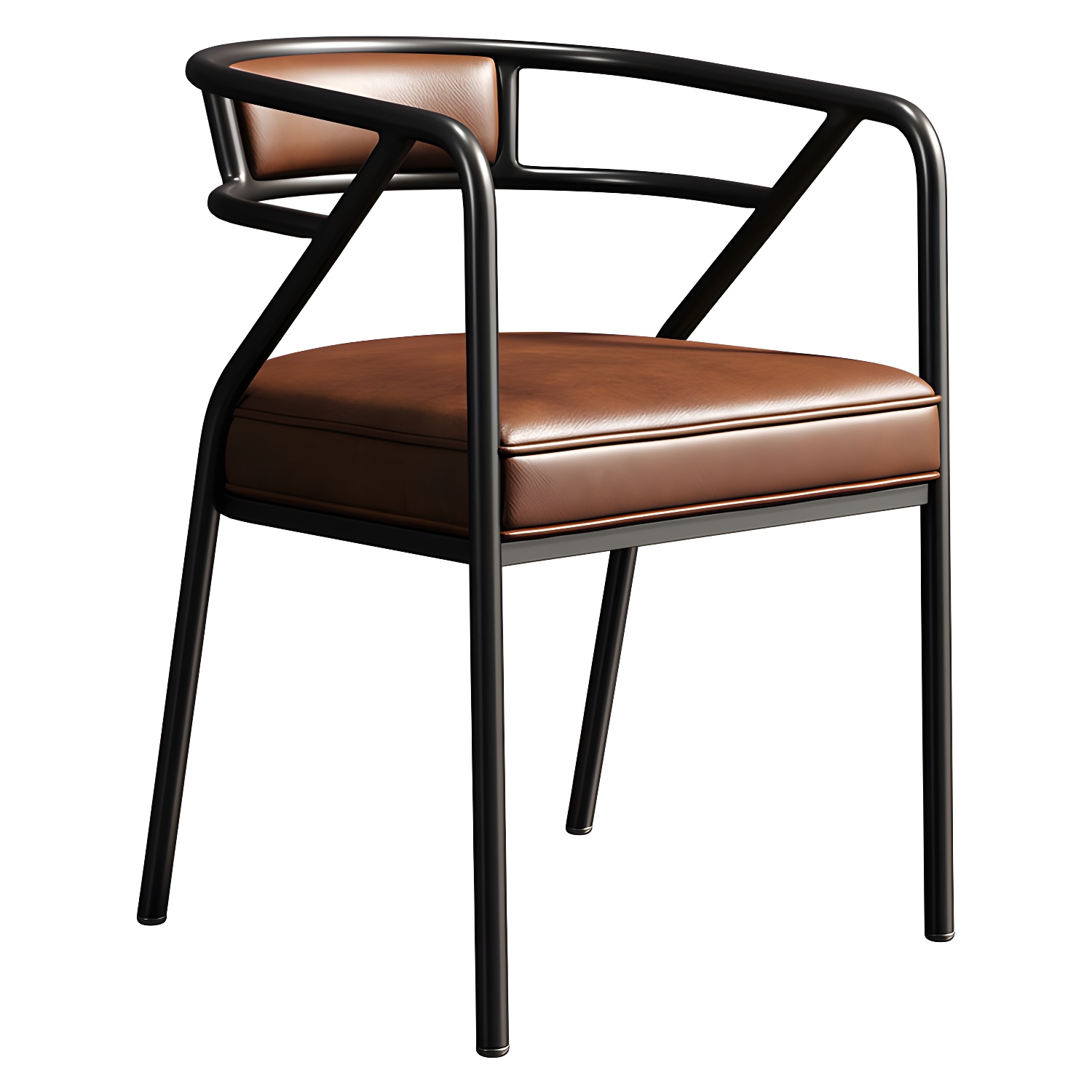Glam Dining Chair Open Back Upholstered Dining Side Chair with Metal Legs - image 28