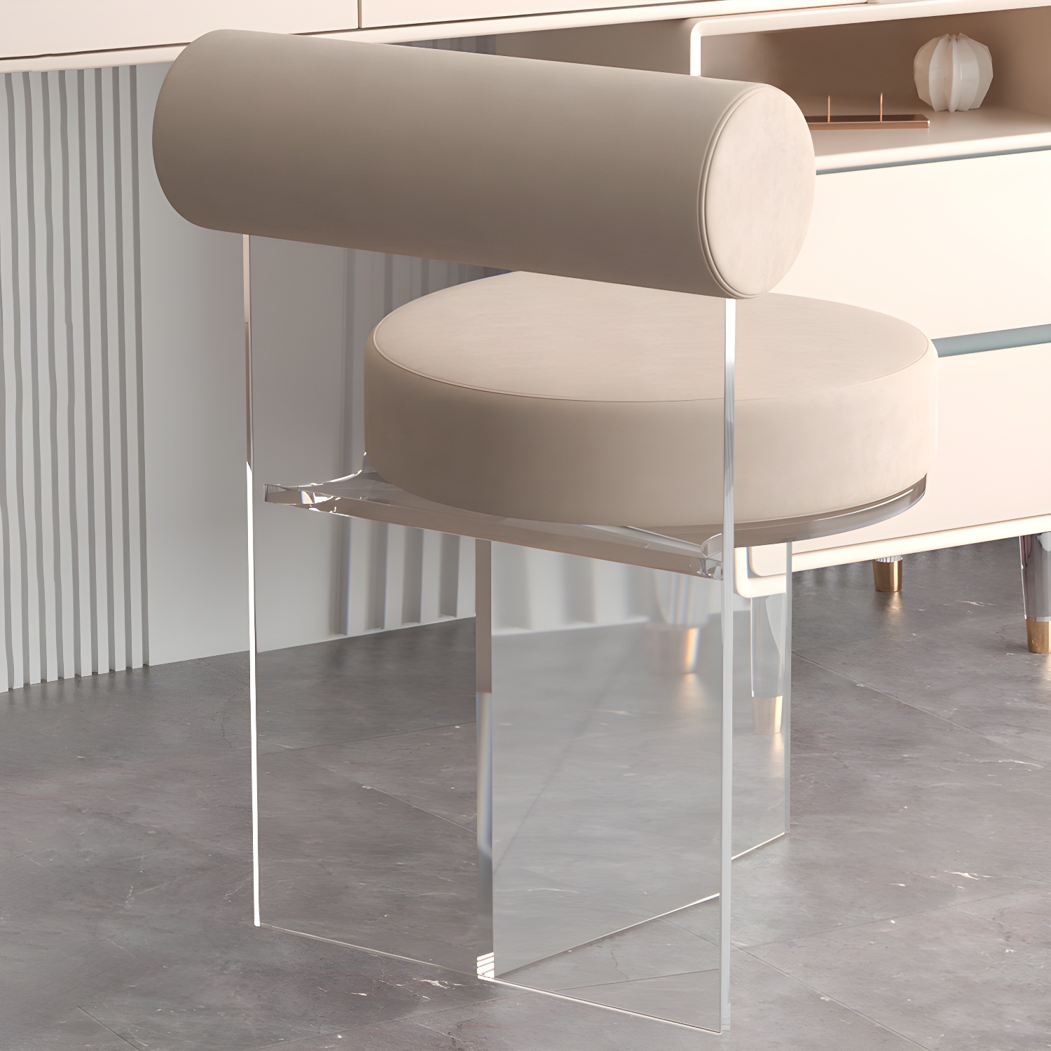 Modern Clear Leg Side Chair with Solid Back and Low Back Heights for Kitchen & Dining - image 18